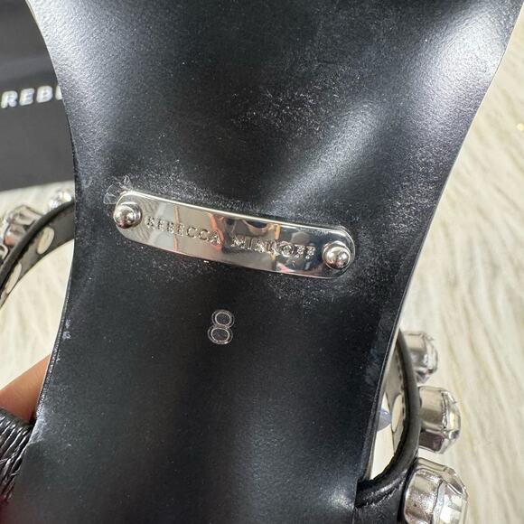 NWT Rebecca Minkoff Juliana Crystal Mule Calf Leather Modern Elegant Size 8 - Picture 8 of 11